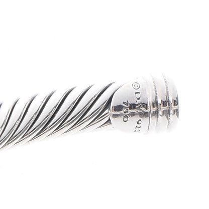 David Yurman Sterling Silver 18K Yellow Gold 4mm X Station Cable Bracelet 4 of 4