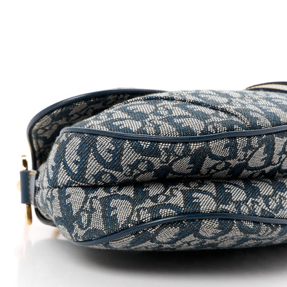 Christian Dior Monogram Saddle Bag Blue 10 of 11