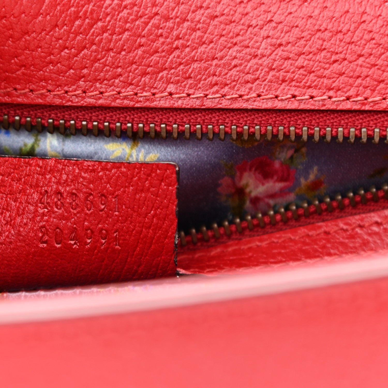 Gucci Calfskin Bamboo Web Medium Falena Moth Top Handle Bag Hibiscus Red 7 of 12