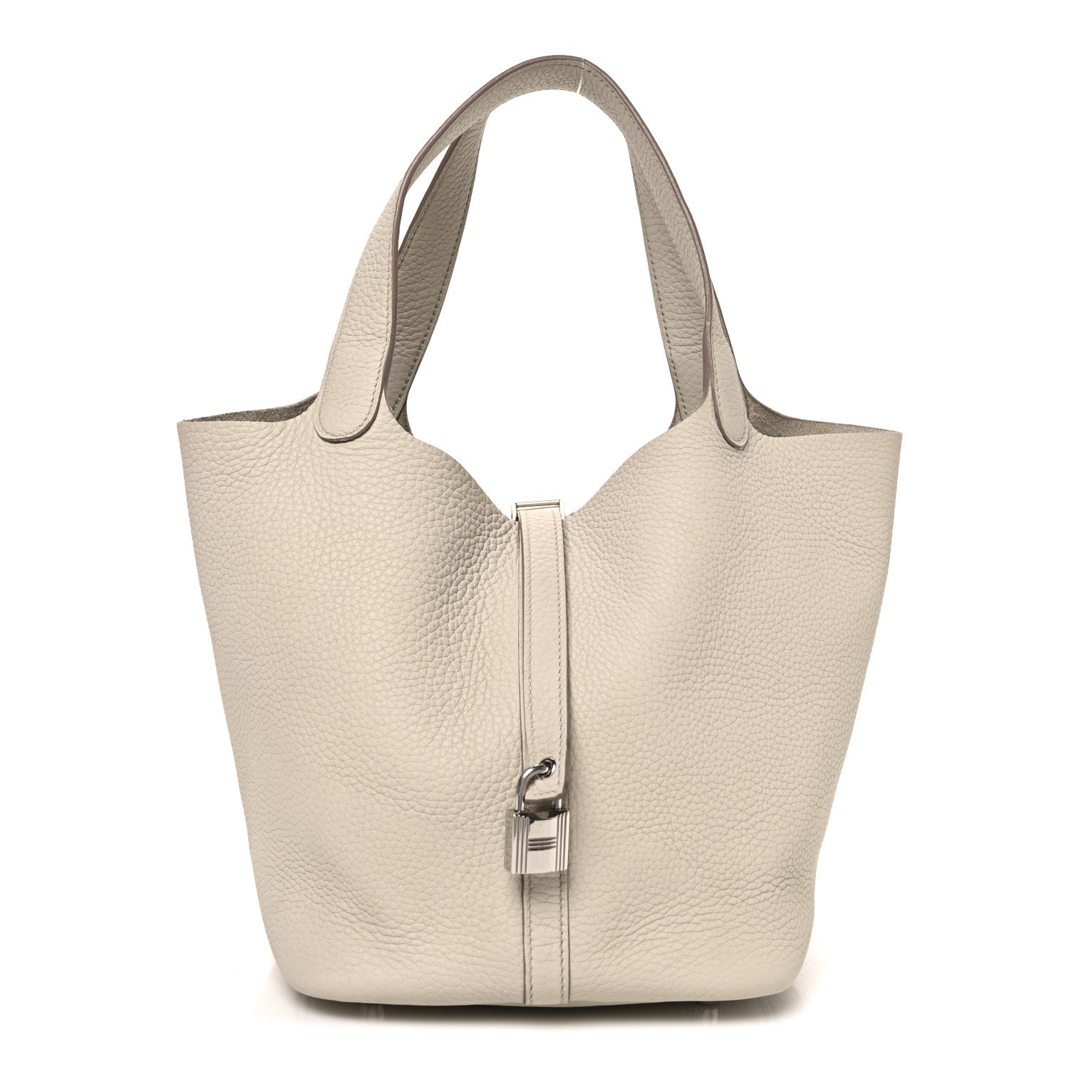Hermes Taurillon Clemence Picotin Lock 22 MM Beton 1 of 12