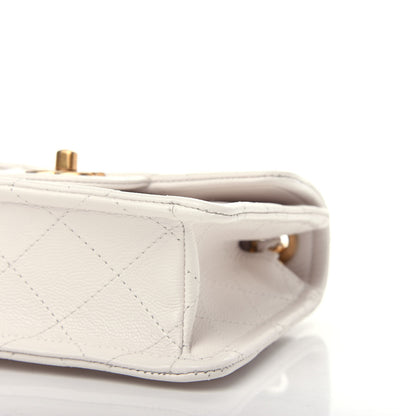 Chanel Caviar Quilted Mini Sweet Classic Flap White 9 of 11