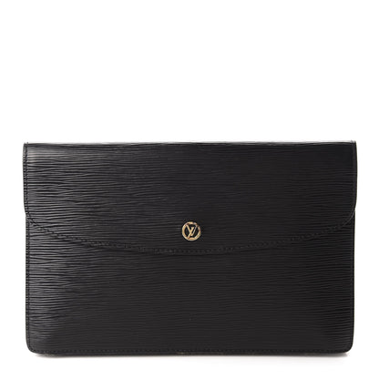 Louis Vuitton Epi Montaigne Clutch MM Black 1 of 11
