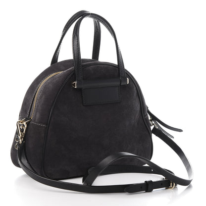 Jimmy Choo Suede Small Varenne Bowling Bag Dusk 4 of 11