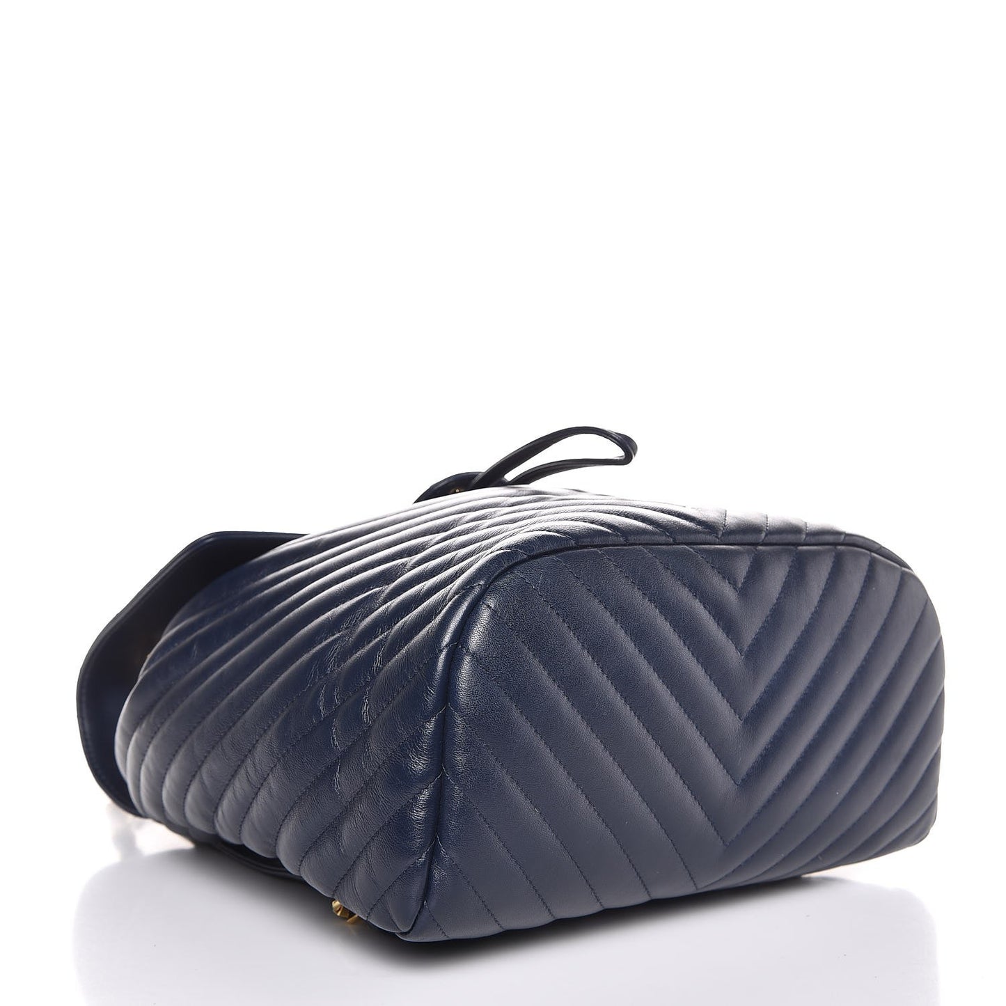 Calfskin Chevron Quilted Large Urban Spirit Backpack Navy