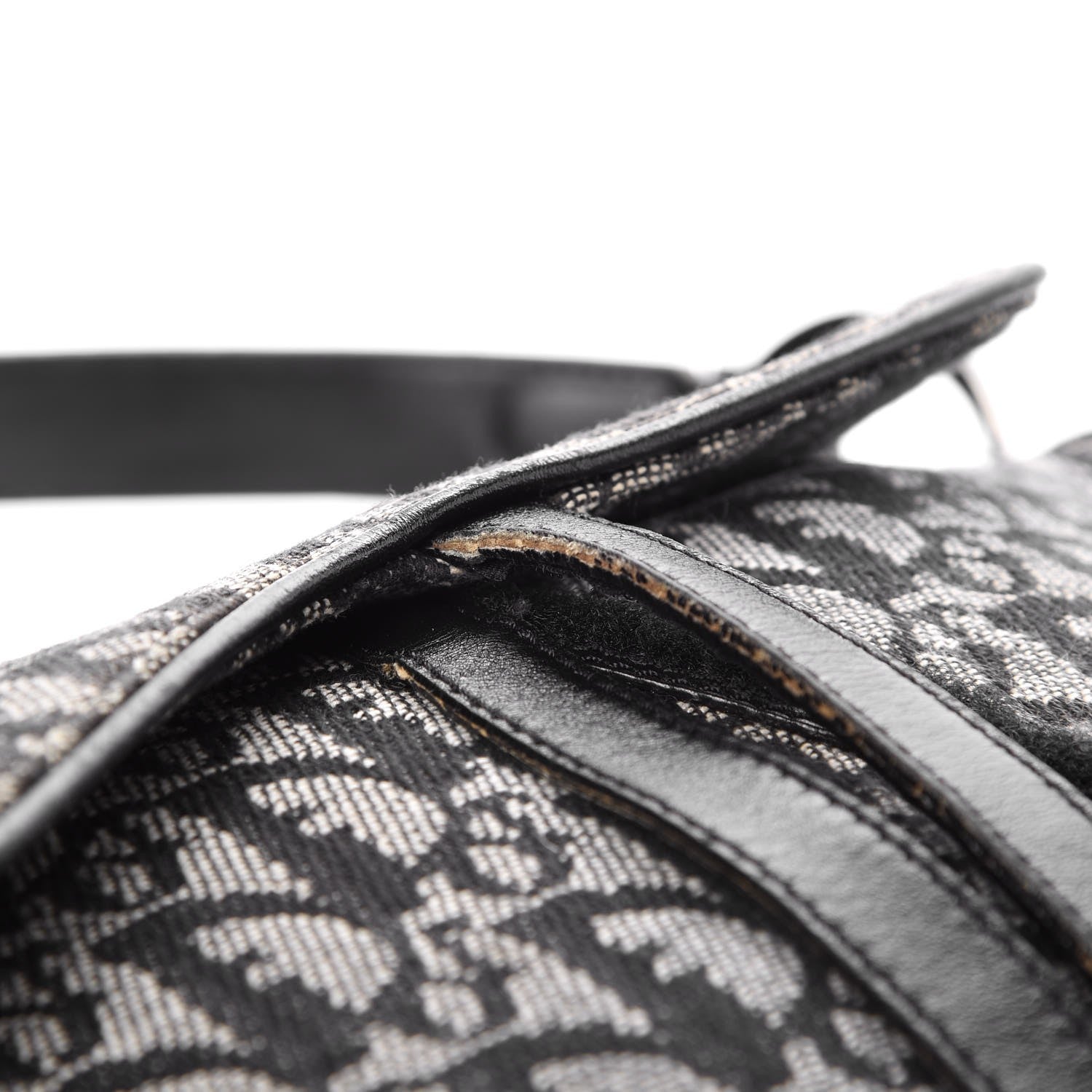 Christian Dior Monogram Double Saddle Bag Black 8 of 10