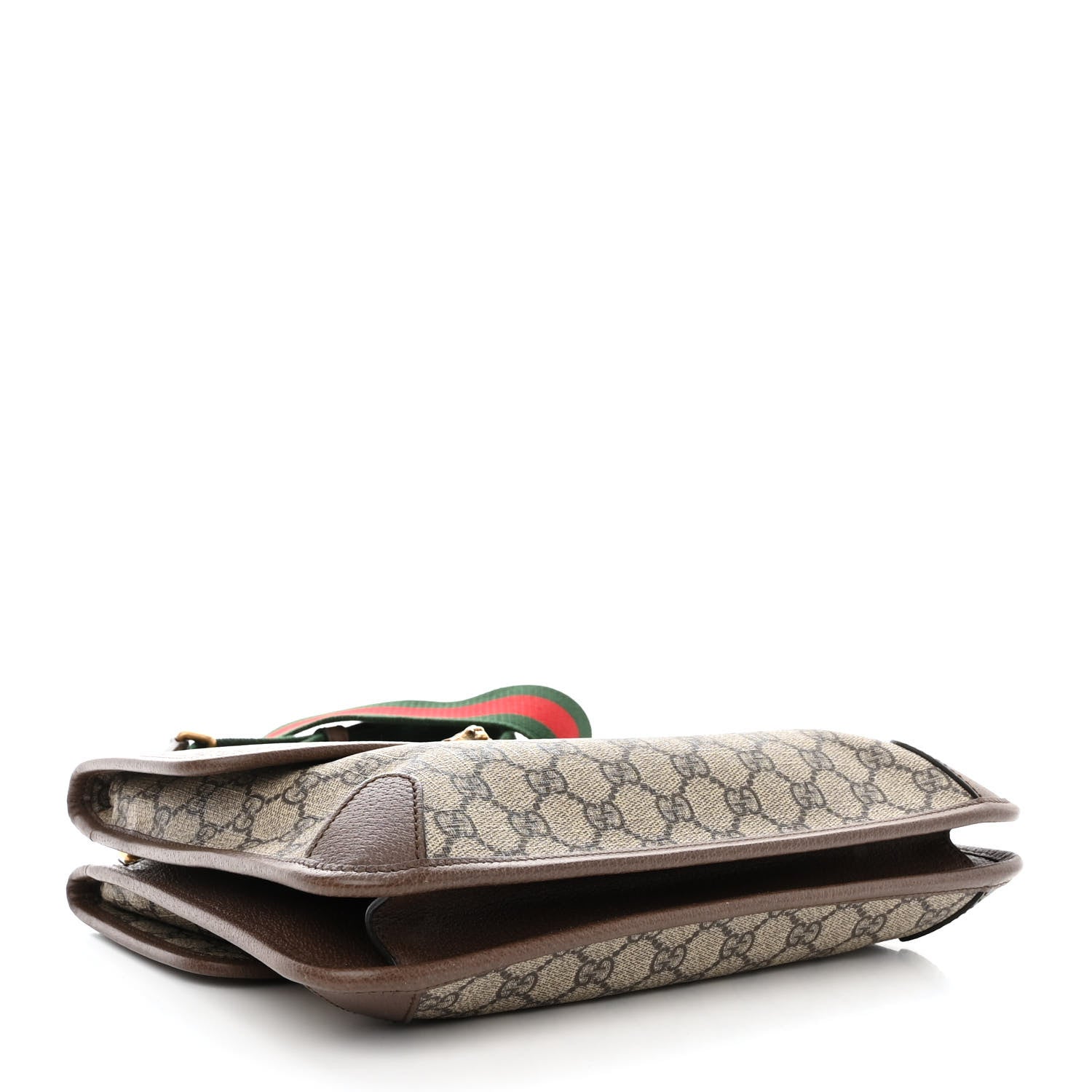 Gucci GG Supreme Monogram Web Neo Vintage Double Flap Messenger Bag Beige New Acero 4 of 11
