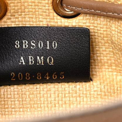 Fendi Raffia Vitello King Lucido F is Fendi FF Embroidered Mini Mon Tresor Bucket Bag Grano Sand 7 of 19