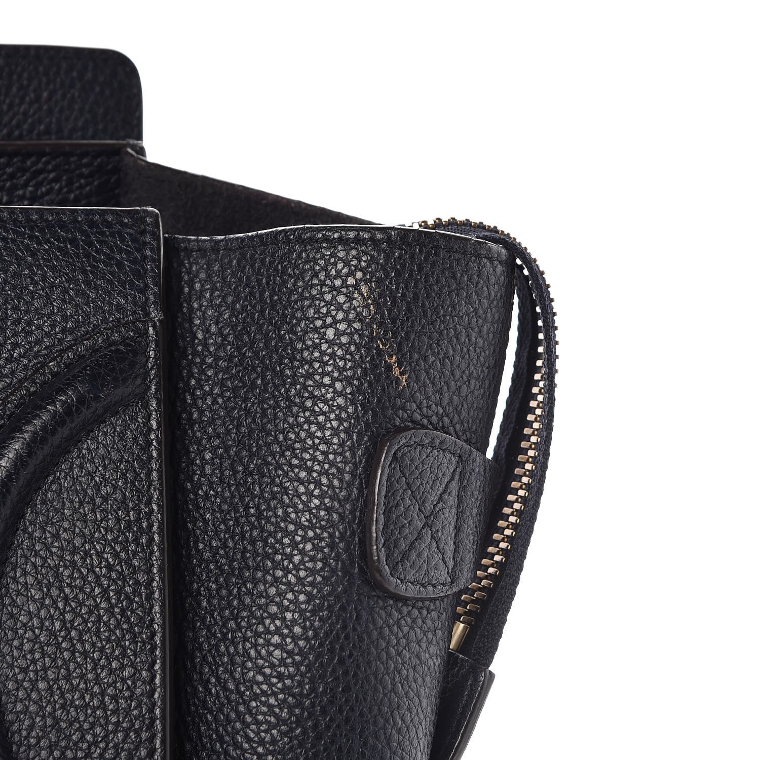 Celine Drummed Calfskin Micro Luggage Black 16 of 31