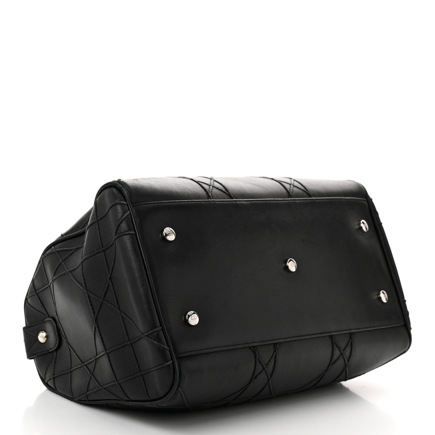 Lambskin Cannage Granville Polochon Black
