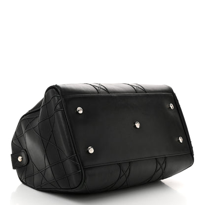 Christian Dior Lambskin Cannage Granville Polochon Black 4 of 13