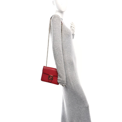 Gucci Dollar Calfskin Small Interlocking G Shoulder Bag Red 2 of 11