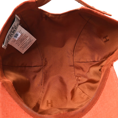 Hermes Cotton Davis H Primavera Hat 58 Orange 6 of 9