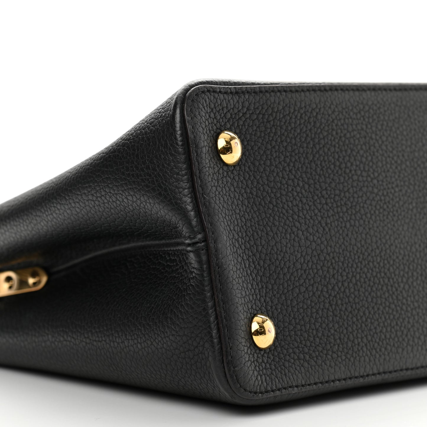 Taurillon Capucines MM Black Fuchsia