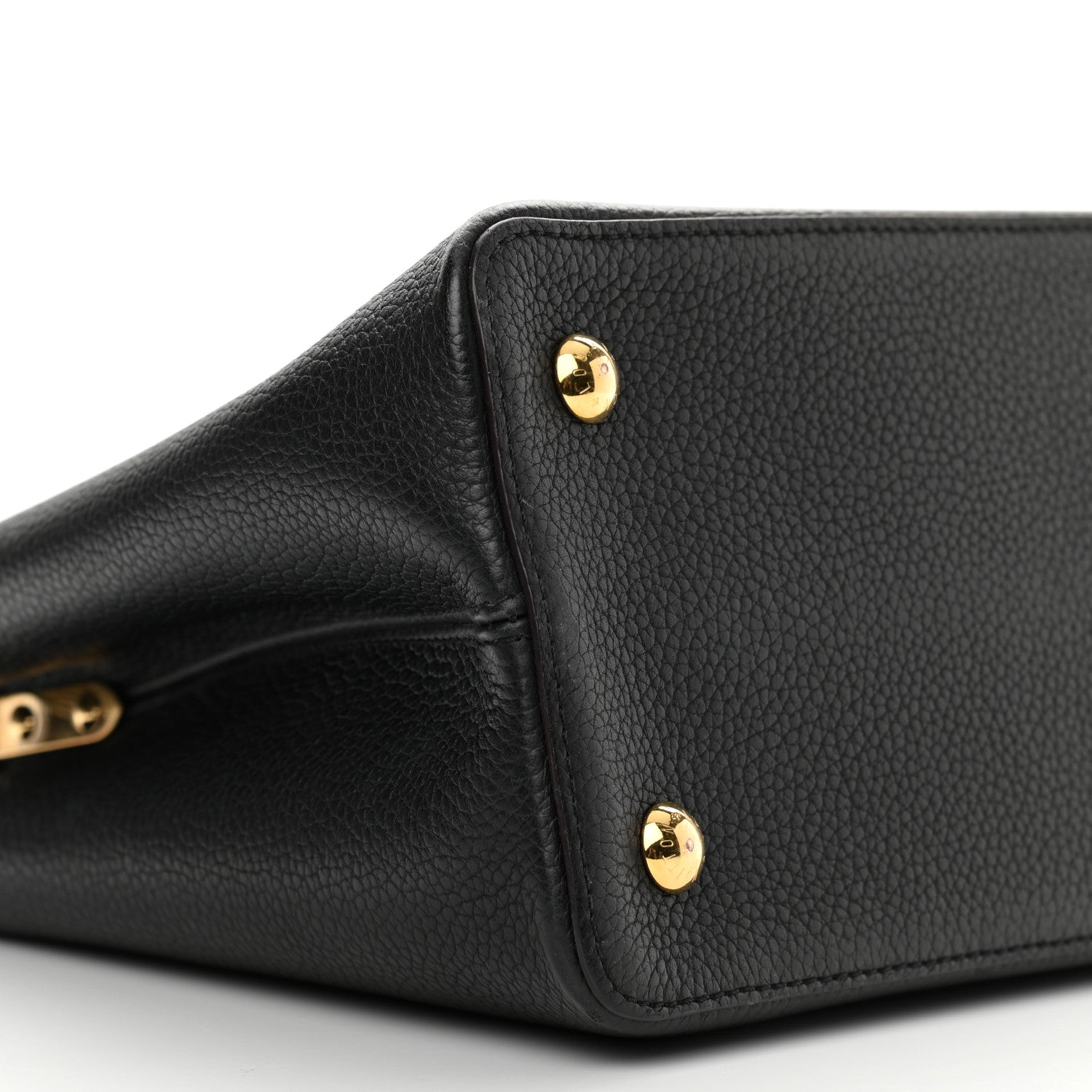 Louis Vuitton Taurillon Capucines MM Black Fuchsia 10 of 13