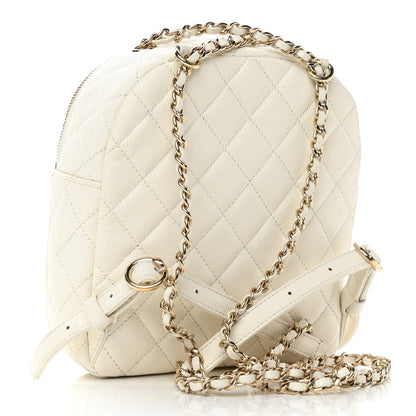 Chanel Caviar Quilted Small CC Day Backpack White 3 of 11