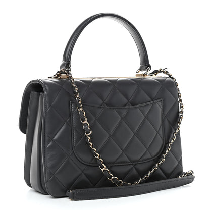 Chanel Lambskin Quilted Small Trendy CC Dual Handle Flap Bag Dark Grey 3 of 11