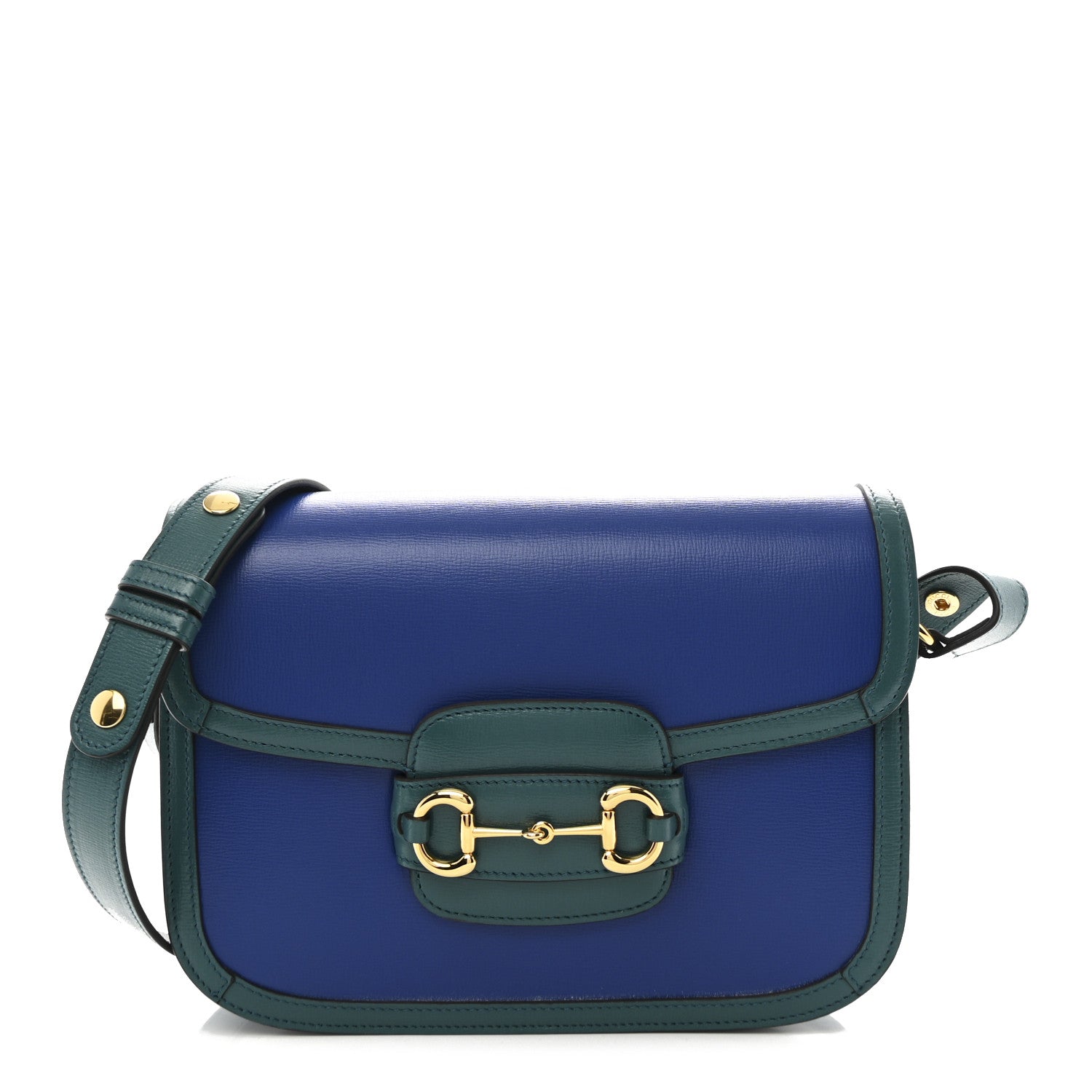 Gucci Azalea Calfskin Horsebit 1955 Shoulder Bag Imperial Blue Pavone 1 of 10