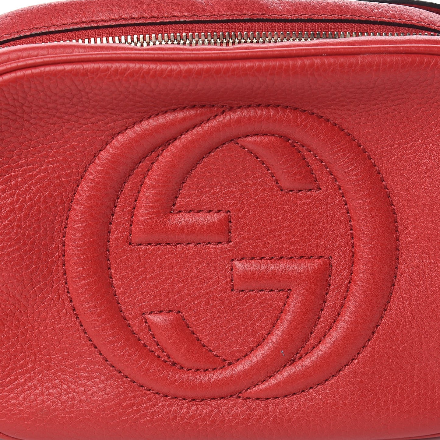 Pebbled Calfskin Small Soho Disco Bag Tabasco Red