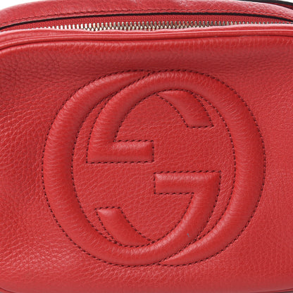Gucci Pebbled Calfskin Small Soho Disco Bag Tabasco Red 10 of 14