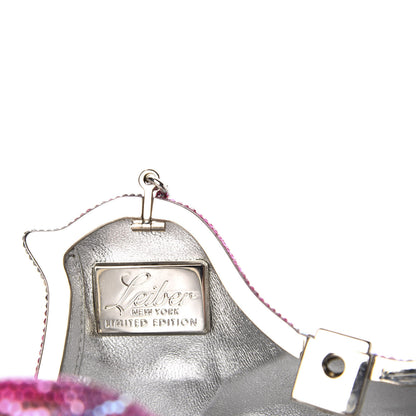 Judith Leiber Swarovski Crystal Bird Minaudiere Clutch Pink Multicolor 10 of 14