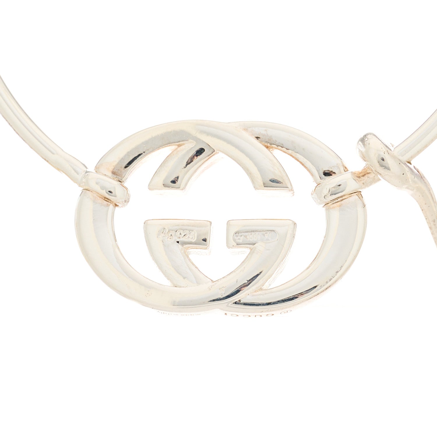 Gucci Sterling Silver Britt Hoop Earrings 5 of 6