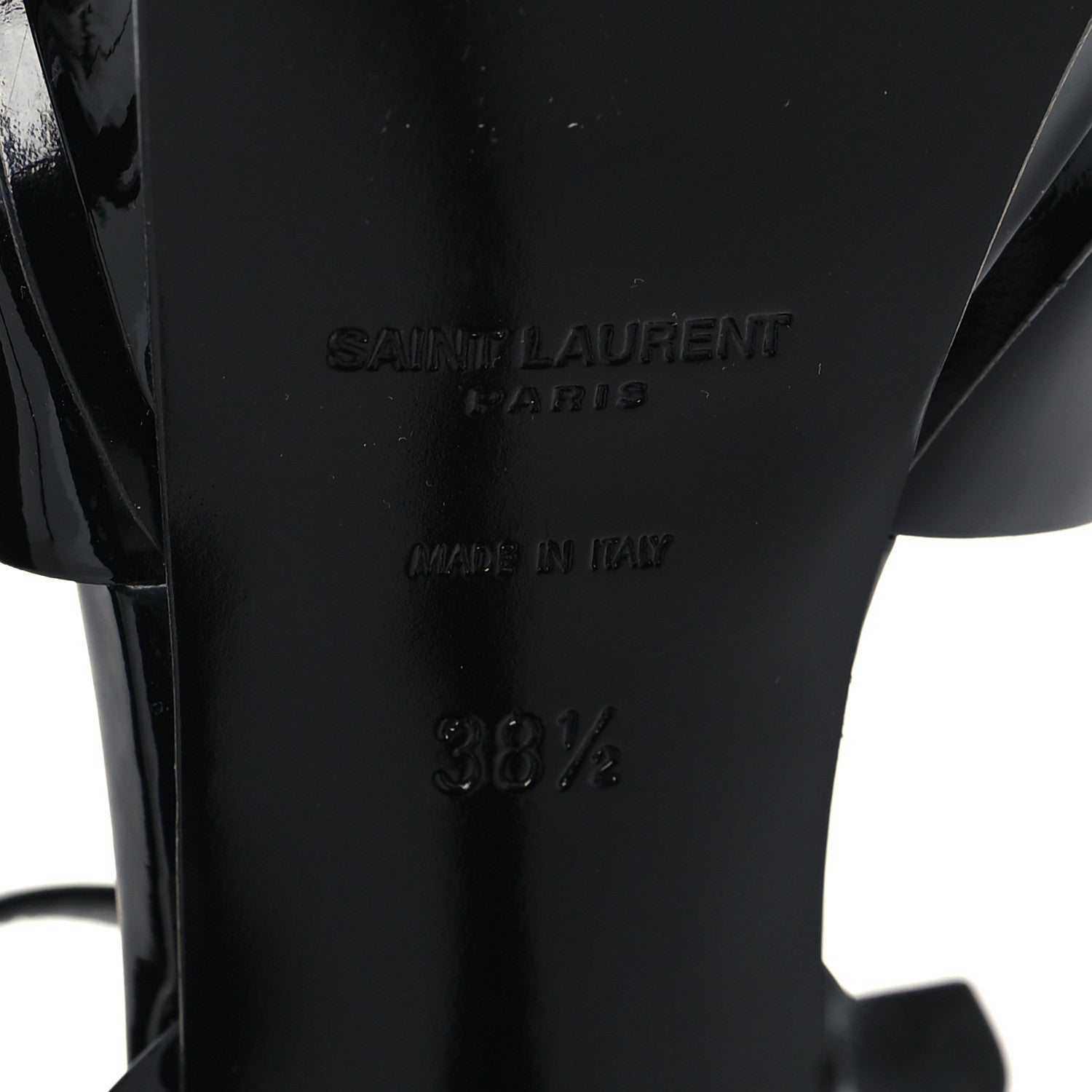 Saint Laurent Patent Tribute 105 Platform Sandals 38.5 Black 7 of 10