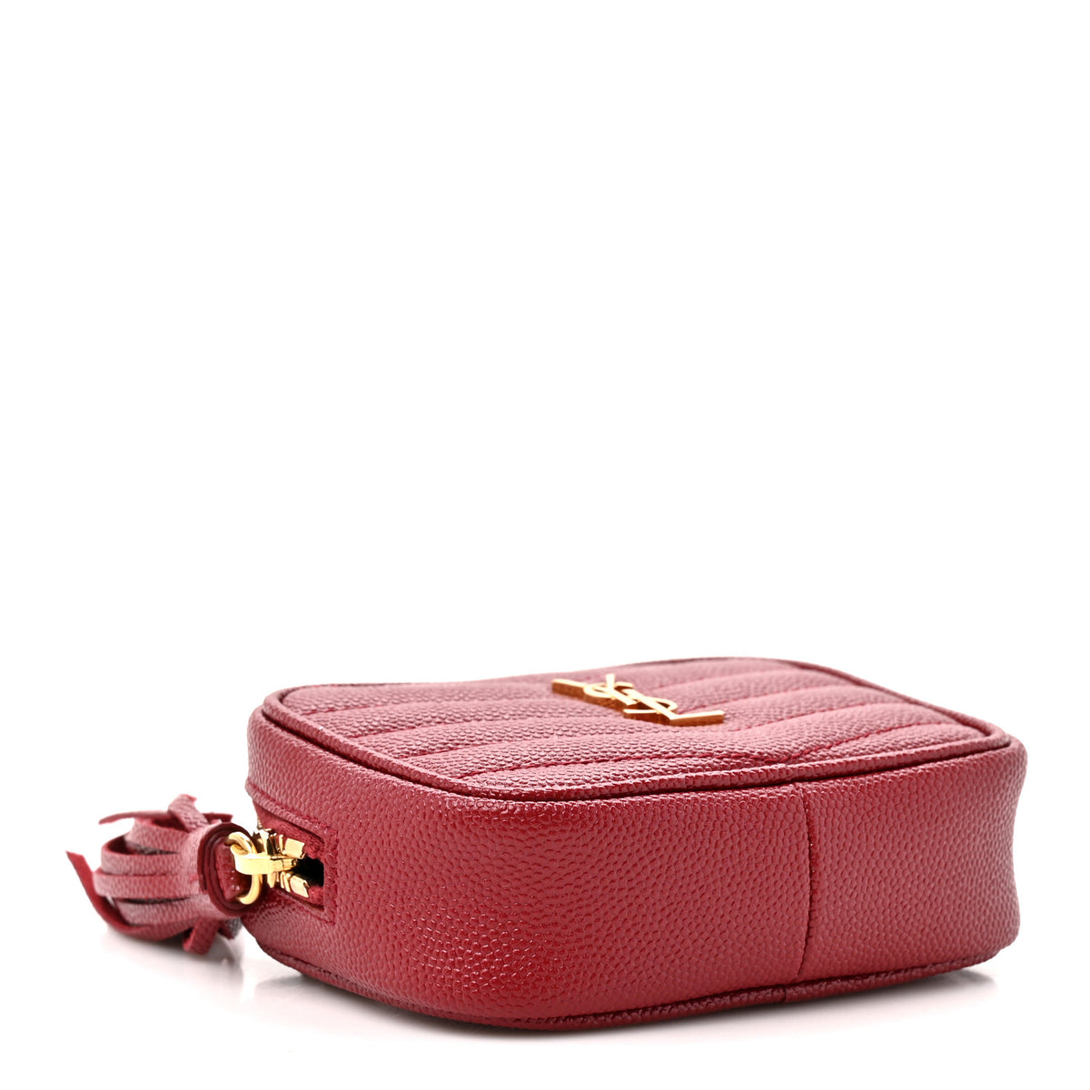 Saint Laurent Grain De Poudre Matelasse Monogram Baby Lou Camera Bag Opyum Red 3 of 9
