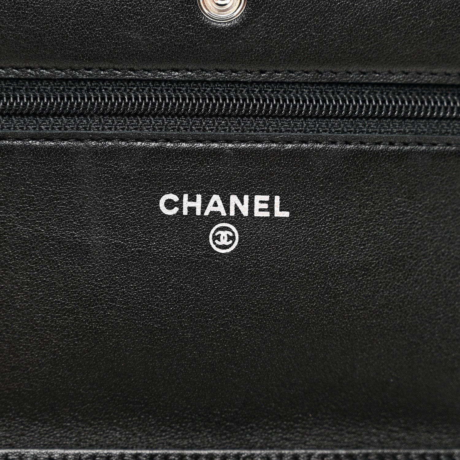 Chanel Patent Quilted Wallet On Chain WOC Black 7 of 12