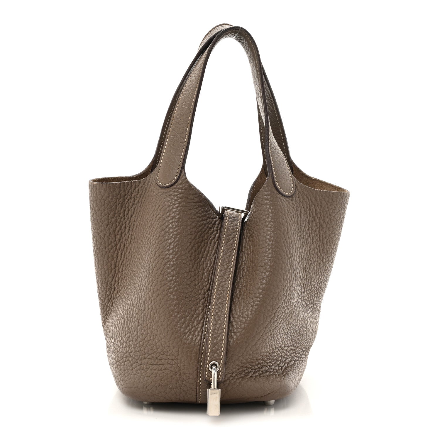 Hermes Taurillon Clemence Picotin Lock 18 PM Etoupe 1 of 16