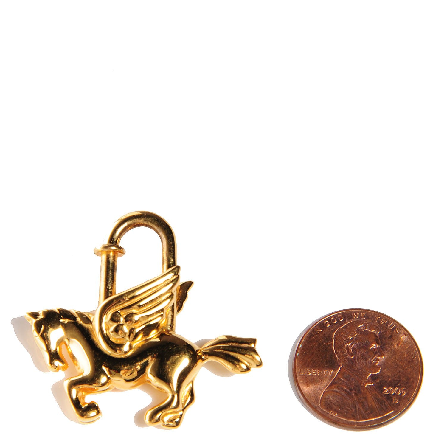 Hermes Pegasus Cadena Lock Gold Plated 2 of 4