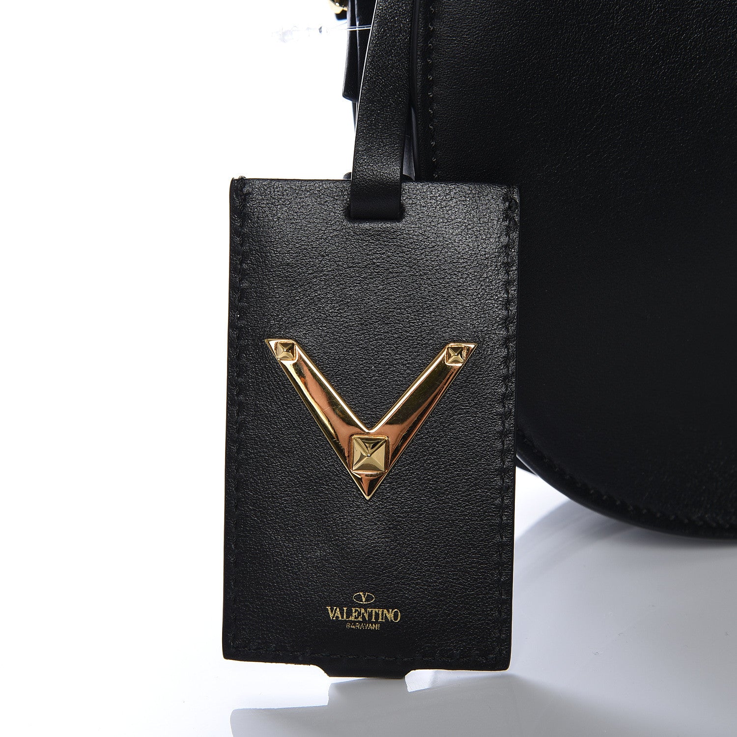 Valentino Garavani Calfskin My Rockstud Saddle Bag Black 8 of 11