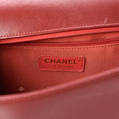 Chanel Lambskin Quilted New Medium Boy Flap Dark Red 8 of 11