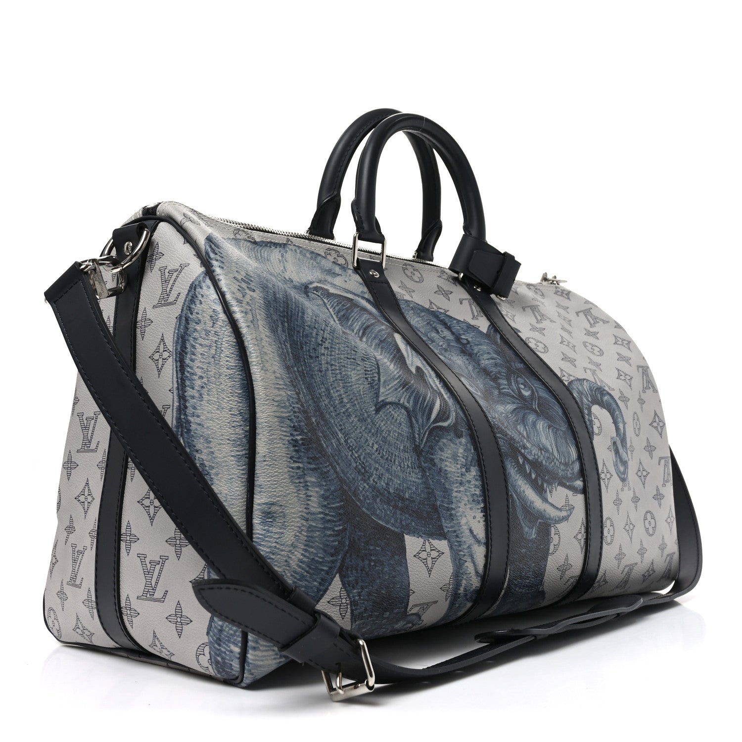 Louis Vuitton Savane Monogram Elephant Chapman Keepall Bandouliere 45 Dune 2 of 8