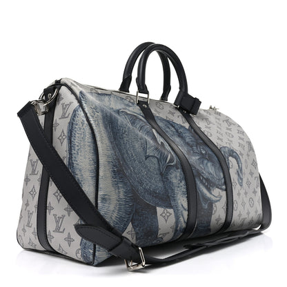 Louis Vuitton Savane Monogram Elephant Chapman Keepall Bandouliere 45 Dune 2 of 8