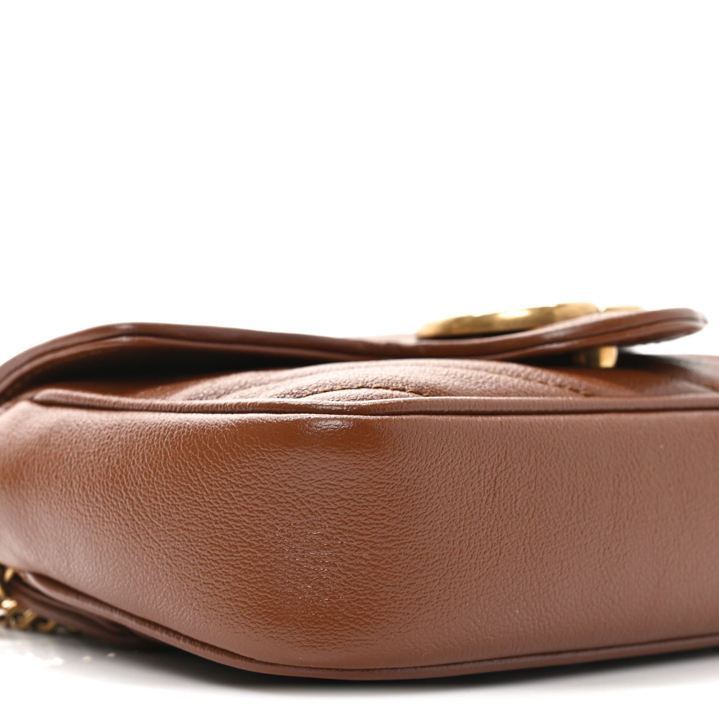 Azalea Calfskin Matelasse Diagonal Super Mini GG Marmont Shoulder Bag Cuir