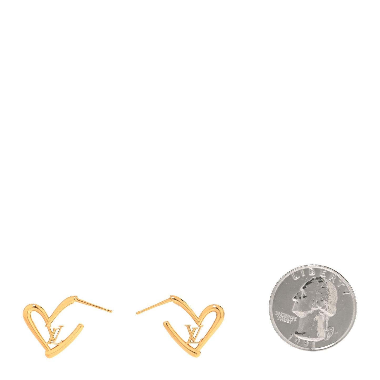 Fall In Love Heart Earrings PM Gold