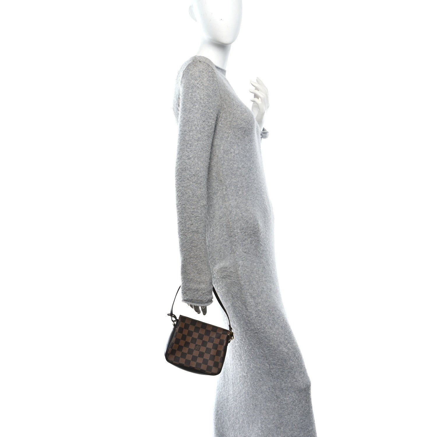 バッグ LOUIS VUITTON DAMIER EBENE TROUSSE PORCH Louis Vuitton Damier Ebene Trousse Make Up Bag Pochette 1859550