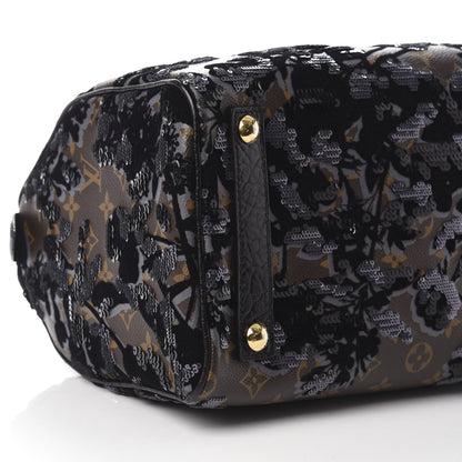 Louis Vuitton Monogram Fleur De Jais Sequins Speedy 30 8 of 9