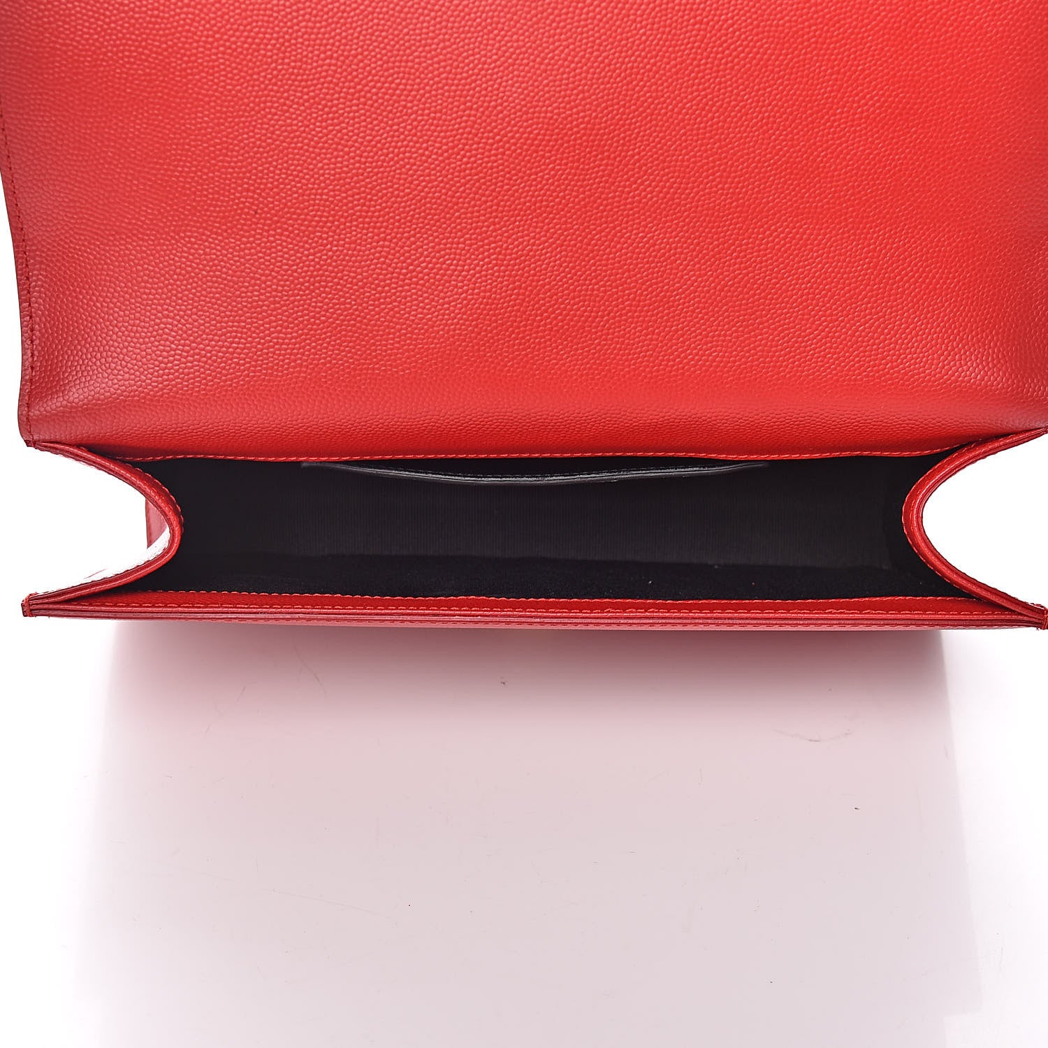 Saint Laurent Grain De Poudre Classic Monogram Kate Clutch New Red 5 of 11