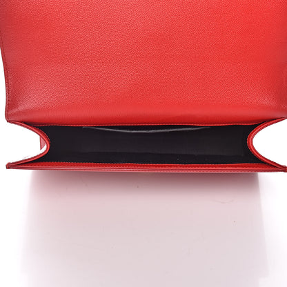 Saint Laurent Grain De Poudre Classic Monogram Kate Clutch New Red 5 of 11