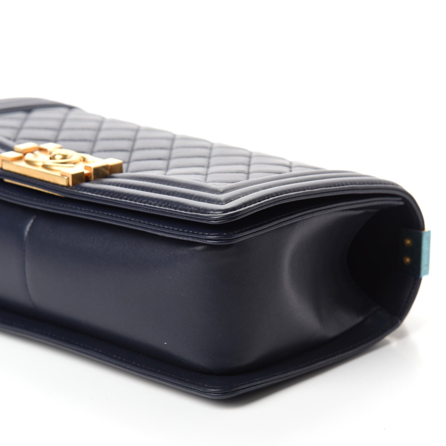 Chanel Lambskin Quilted Medium Boy Flap Dark Blue 7 of 12