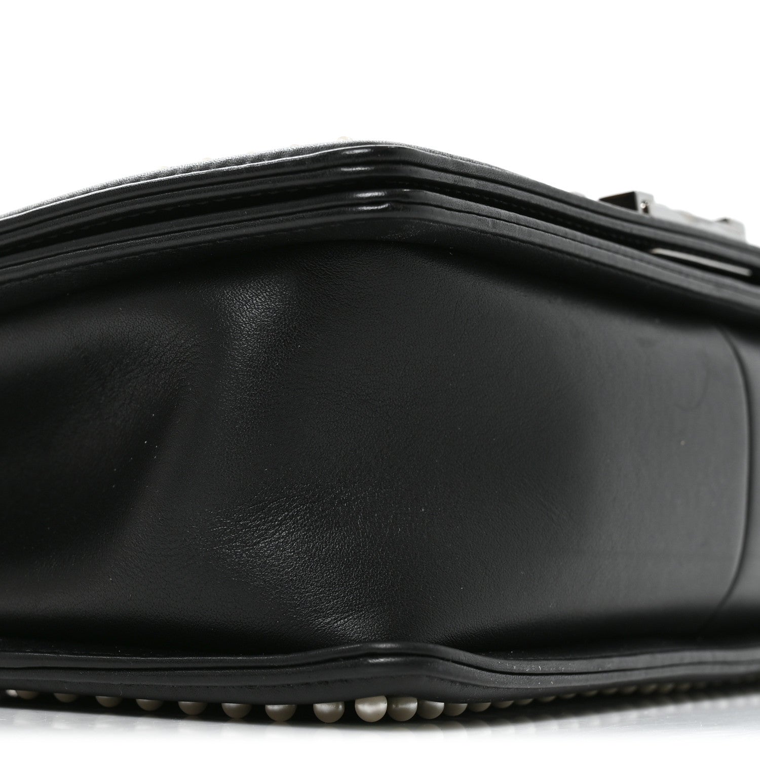 Chanel Calfskin Pearl Tweed Medium Boy Flap Black 9 of 10