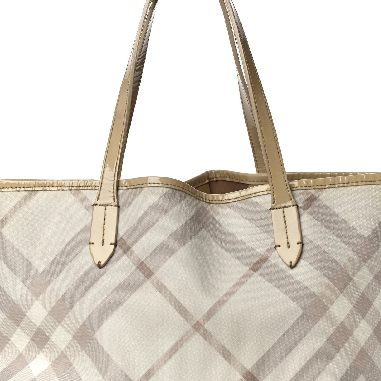 Supernova Check Small Tote Beige