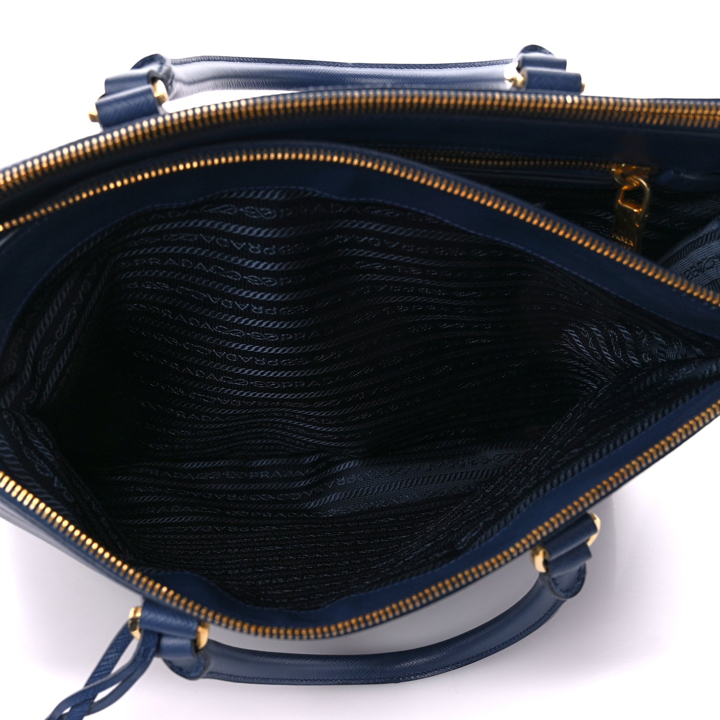 Saffiano Lux Extra Large Galleria Double Zip Tote Bluette
