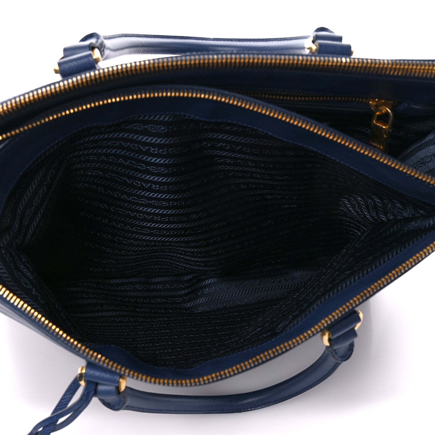 Prada Saffiano Lux Extra Large Galleria Double Zip Tote Bluette 8 of 13