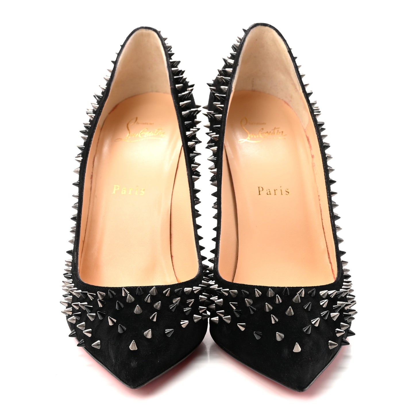 Veau Velours Studded Escarpic 100 Pumps 39.5 Black