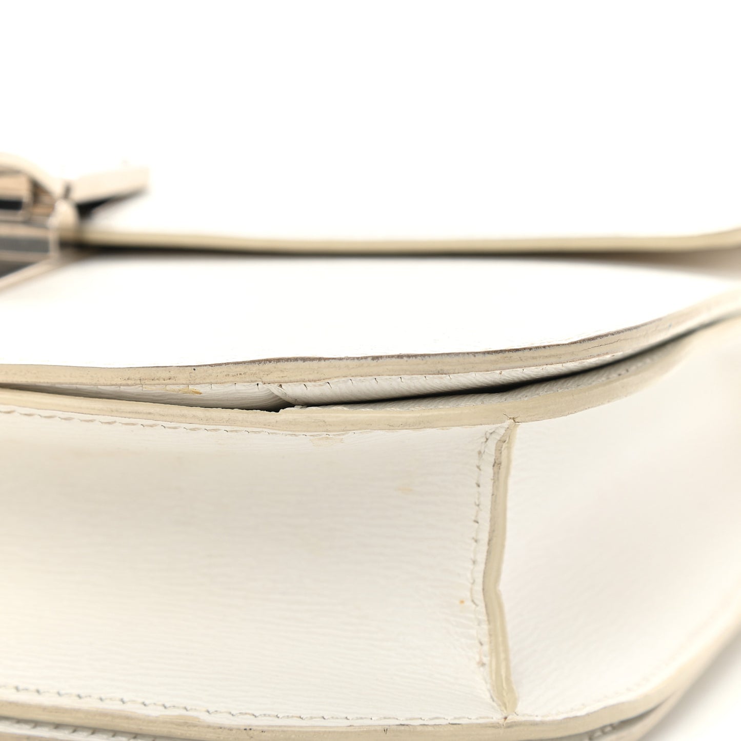 Liege Calfskin Medium Classic Box Flap Bag White