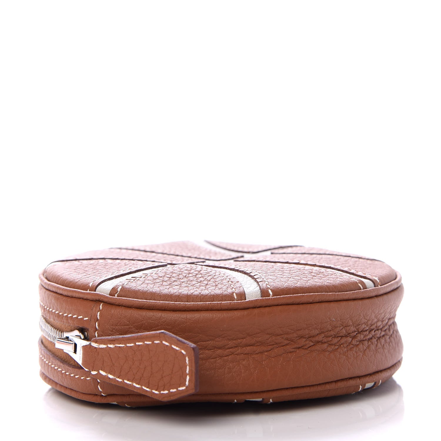 Hermes Togo Evercolor Basketball Change Purse Gold Gris Perle 3 of 6
