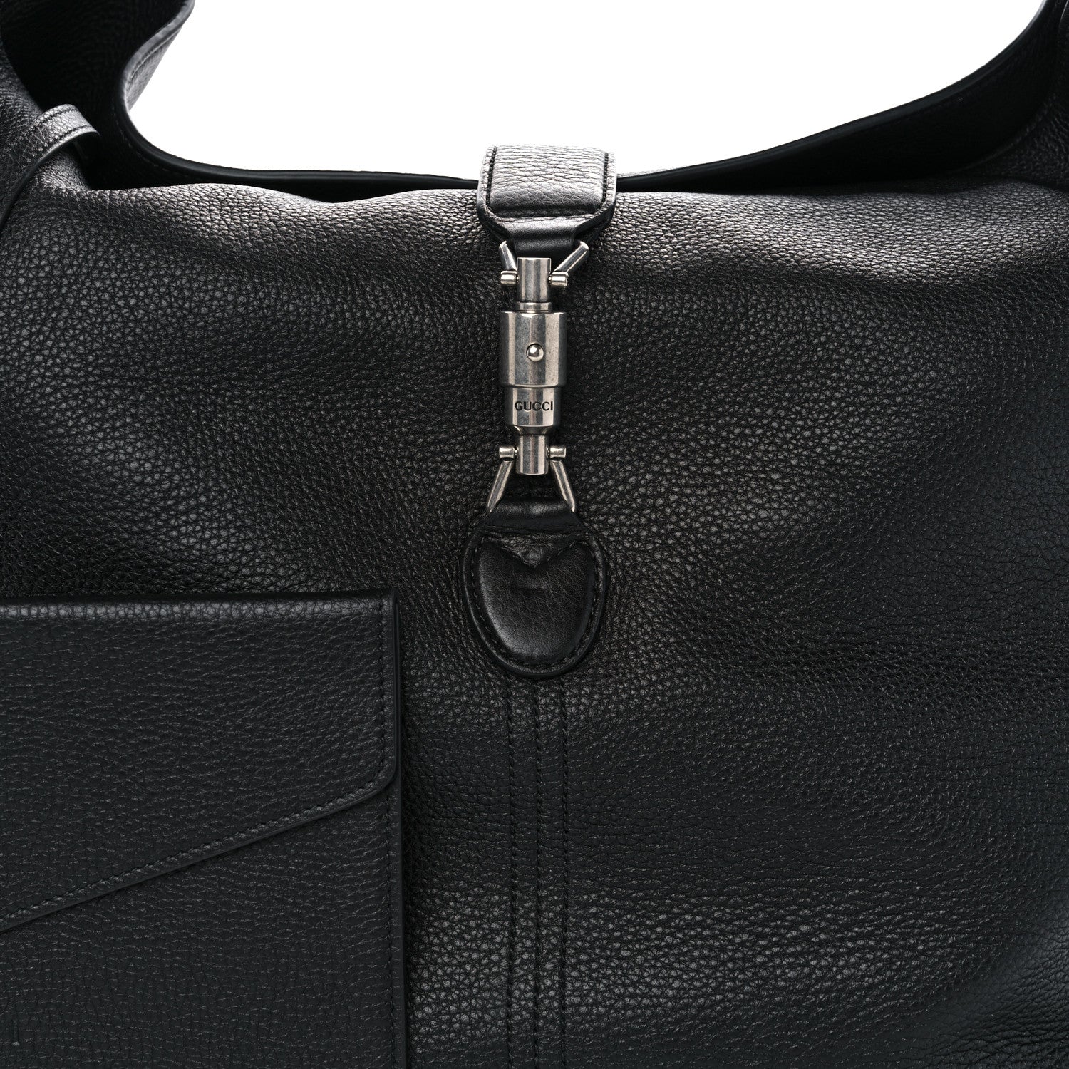 Gucci Amour Grane Calfskin Medium Jackie 1961 Crossbody Bag Black 8 of 10