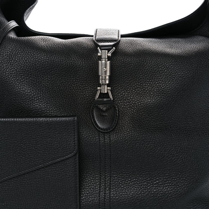 Gucci Amour Grane Calfskin Medium Jackie 1961 Crossbody Bag Black 8 of 10